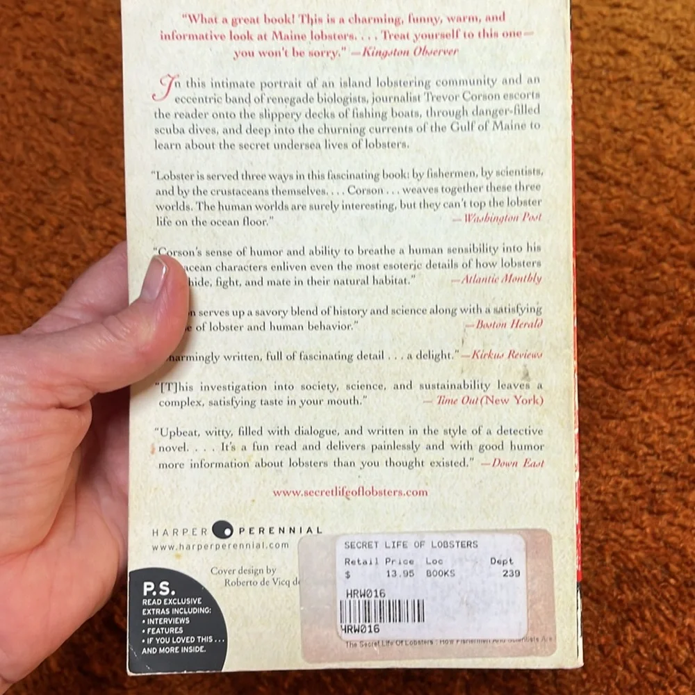 The secret life of lobsters paperback Trevor Corson